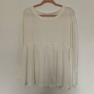Free People Long Sleeve Babydoll Shirt